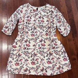 Old Navy girls white floral dress size large